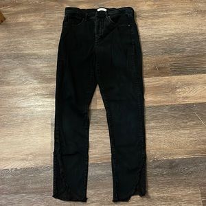 Loft High Waist Skinny ankle jeans black size 8/29